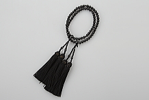 念珠（数珠）女性用　二輪黒オニキス　正絹頭房（黒）