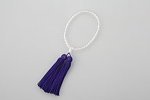 念珠（数珠）女性用　片手水晶　正絹頭房（紫）